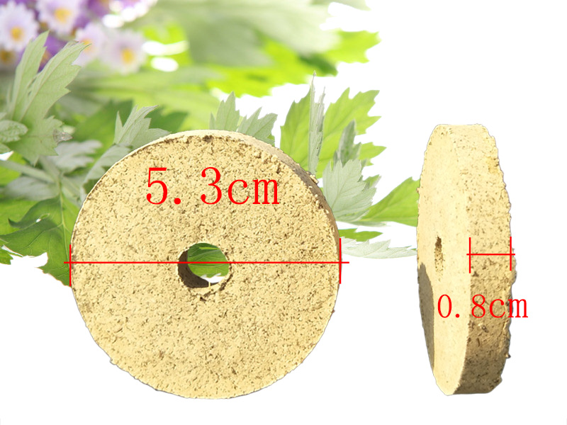 圓形單孔艾絨餅5.3*0.8CM